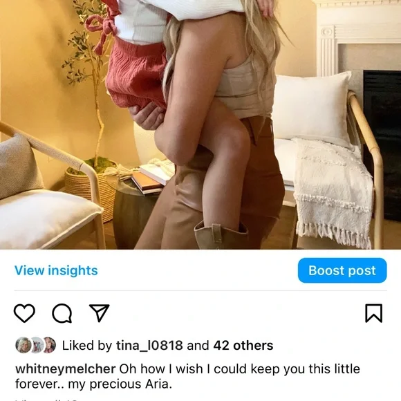 Faux leather pants - brown leather tan leather - Picture 9 of 9